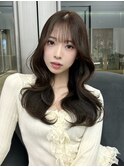 20代30代◎ブリーチ無しグレージュ小顔レイヤー韓国風