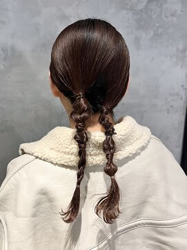 ガーデントウキョウ(GARDEN Tokyo) ツインヘアアレンジ/ヘアセット/編み下ろしアレンジ/編み下ろし