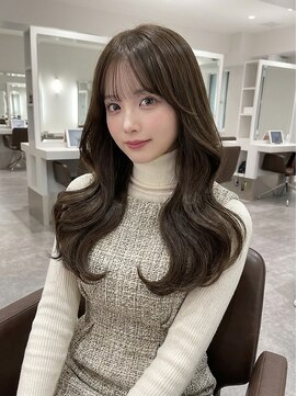 ブロウ ネックス ザ サロン 表参道(VLOW nex the salon) ミディアムレイヤー　くびれヘア　韓国ヘア　掛札