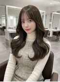 ミディアムレイヤー くびれヘア 韓国ヘア 掛札