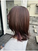 ピンク系×イヤリングカラー
