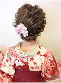 卒業式　波ウェーブの袴アレンジ