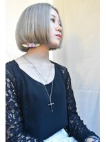 ミミック (mimic)&nbsp;ミルクティーホワイトアッシュ　ワンレンボブ