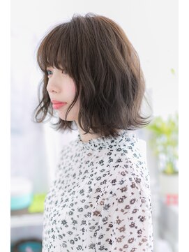 ミック ヘアアンドビューティー 大山店(miq Hair&Beauty) ほんのりくびれた♪ミックスカール♪ラブふわミディb