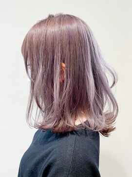 アイティーバイアルバム 八王子店(IT by ALBUM) ラベンダーグレーミディ_くびれミディイヤリングカラー_ba322881