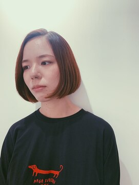 モロコ 神保町 九段下店(moloco) Aラインボブかきあげバングこなれヘア【神保町/九段下】