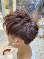 クオリス 上板橋店(QUALIS) 束感ショートレッドモカカラー【ツーブロ×刈り上げ】