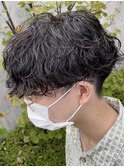 ツイストスパイラルパーマツーブロックメンズマッシュメンズヘア