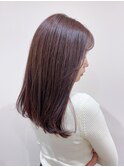 セミロング　ピンクブラウン