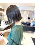 *プツッとボブ 切りっぱなし 簡単スタイリング