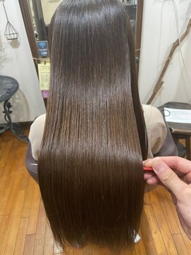 美容室 メザミー MESAMIES 大人かわいい小顔ブラウンベージュ×森ガール風ロング