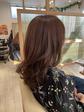 アドラーブル 長岡リップス旭岡店(adorable) 大人ロングレイヤー×ライトブラウン×20代30代