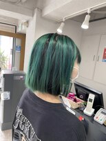 アジールヘア 所沢プロペ通り店(agir hair)&nbsp;アウターグリーンミディアムイメチェン