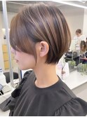 ミルクティーベージュダブルカラーインナーカラーケアブリーチ
