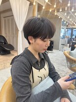 ロンドアジュール 横浜(Lond azur)&nbsp;☆ふんわりパーマ風カットで耳かけマッシュショート