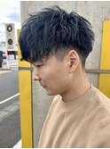 ショートマッシュウルフマッシュ波巻きスパイラルパーマ質感重視