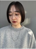 20代30代 透明感カラー 切りっぱなしボブ【天神/今泉】