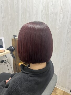 テーラヘアー 木更津本店(TELA HAIR) チェリーレッドボブ