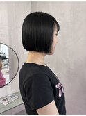 黒髪小顔ワンレンネビージュボブルフ新宿20代【Anzu】▲