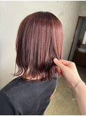 髪質改善ピンクカラー