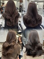 サイン 渋谷(SIGN)&nbsp;韓国ヘアーハッシュカットレイヤーカットグレージュブリーチ無し