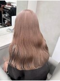 12833ミルクティーベージュ姫カットレイヤー韓国くすみベージュ