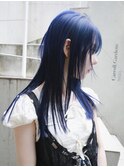 【azu】ブリーチカラー ネイビー 表参道