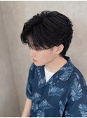 フェザー×センターパート