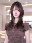 20代30代大人かわいい/斜めバング/デザインカラー/ショートボプ