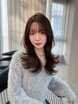 ボタン シブヤ(VOTAN SHIBUYA) 【木串楽人】顔周りカット/マロンベージュ/流し前髪