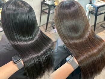 ヘアーアンドメイク ビス(HAIR&MAKE bis)の写真/髪質改善トリートメントで憧れの艶髪を叶えませんか?指通り滑らかな髪で輝く毎日に☆