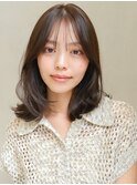 美髪愛され夏ダークパープルレイヤーカットモテ髪結べるボブ