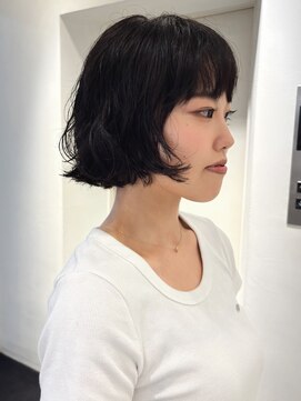 マカロニコースト(macaroni coast) ボブパーマ ミニボブパーマ 前髪あり レイヤーボブパーマ