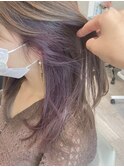20代30代40代前髪イヤリングカラーイメチェンラベンダーカラー