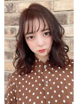 クーエフー(coo et fuu) 大人かわいいシースルーバングのウェーブ スタイル♪藤沢