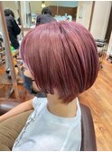《SHOOP 設楽》丸みショート×ベリーピンク