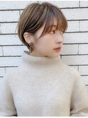 【銀座◇成田】ココアベージュハイライト丸みショート大人可愛い