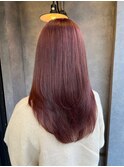 シンプルストレートミディナチュラルラベンダーグレーベージュ