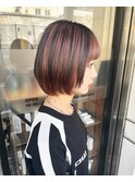 pink beige × black