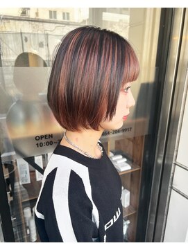 ナット(Nat) pink beige × black