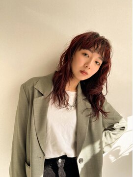 ヘアサロン セロ(Hair Salon SERO) 【セロ姫路】ラフウェーブ_顔まわりローライト