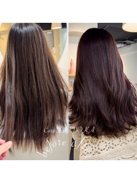 カラ フクオカ(Cara FUKUOKA) チェリーレッド《★髪質改善うる艶水素カラー+カット★》