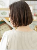 ■アッシュブラックかきあげボブパーマ27-2戸田公園20代30代40代