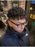 スキンフェード海外風パーマ