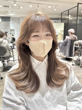 アクション 心斎橋店(ACTION) 大人可愛いレイヤーミディアム　くびれヘア韓国風巻き　髪質改善