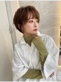 ♪イメチェン外ハネボブ美髪ワイドバングレイヤーショート池袋
