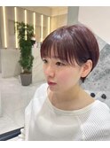 【太田達朗】大人耳掛けショート/丸みショート/チェリーブラウン