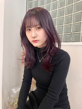ロマーリ 岡山店(LOMARLIE) 20代30代ブリーチなしダブルカラーマゼンタ岡山カラー