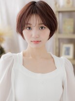 カバーヘア ブリス 大宮西口(COVER HAIR bliss)&nbsp;艶感ローズブラウン丸みショートマッシュTd2大宮20代30代40代