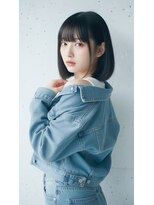コートフィールエー(CO_T feel.a)&nbsp;暗髪でも重くない！透けバング×こなれミニボブ